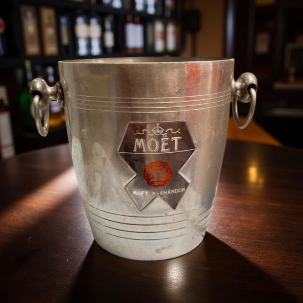 Champagne Silver Ice bucket / Moët Chandon / Moet & Chandon Made in France Vntg